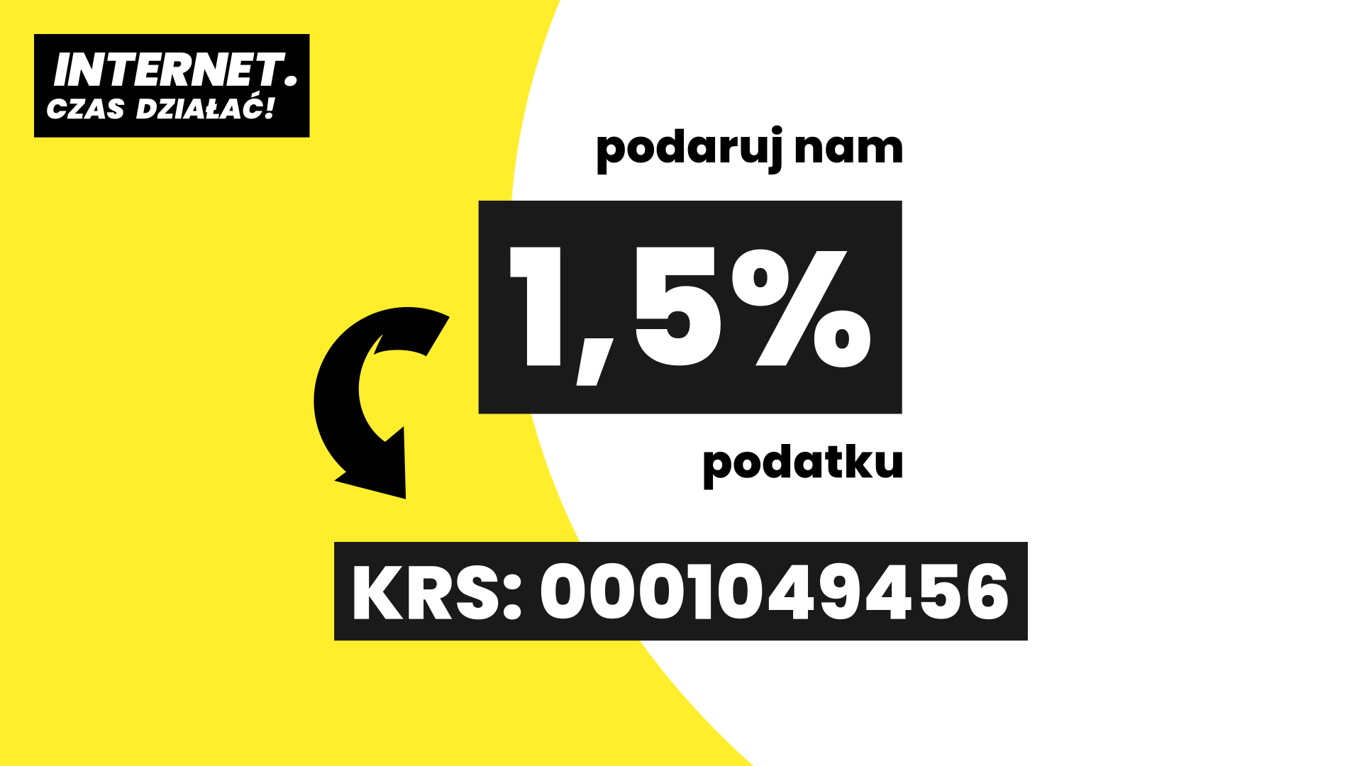 Podaruj 1,5% podatku Fundacji „Internet. Czas działać!”